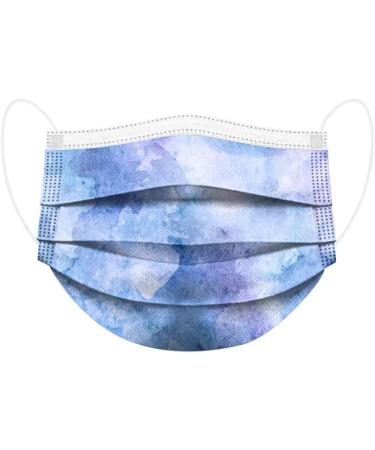 DeaamyGly 50 Pack Colorful 3-Layer Disposable Face Masks | Breathable Non-Woven Mouth-Nose Protection for Adults | Versatile Neck Gaiter Bandana (A025) - Buy Online on GoSupps.com