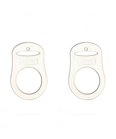 Silicone ring (adapter) for pacifiers - BPA+ pollutant-free - pacifier holder for baby pacifier chain (set of 2) 2 pieces (1 pack)