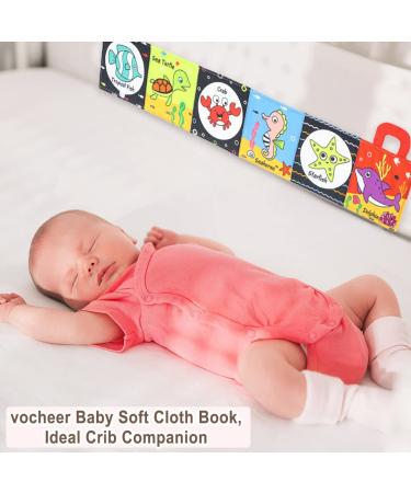 Vocheer Baby Soft Cloth Book Sensory Toy | Infant Tummy Time Mat for 0-12 Months | Dolphin Design - Buy Online on GoSupps.com