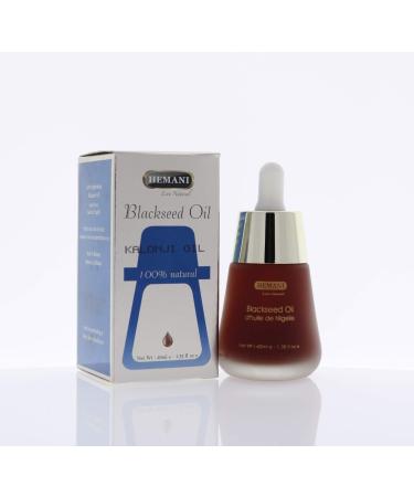 Hemani Black Seed Oil 40ml - Pure Premium Cold-Pressed Nigella Sativa Comino Negro Organico Oil for Digestive Health Immune System Support. Natural Source of Thymoquinone