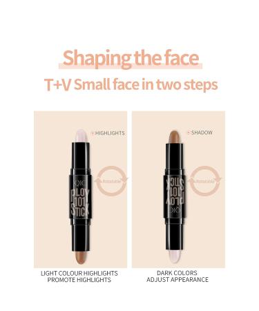 2-in-1 Highlight Contour Stick - Cruelty Free Makeup for Effortless Contouring and Shading (02) - Buy Online on GoSupps.com