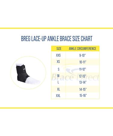 Breg Lace-Up Ankle Brace (XXSmall) | Premium Support & Comfort for Injury Recovery - International Shipping Available - Buy Online on GoSupps.com