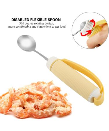 Parkinsons Utensils Disabled Fork Arthritis Fork Disabled Patient Arthritis Elder Utensil Removable Flexible Rotating Eating Tablewares Weighted Utensils(Spoon) - Buy Online on GoSupps.com