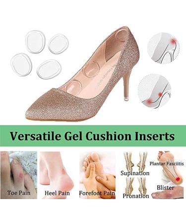 Heel Grips Liner Cushions for Loose Shoes | Prevent Blisters & Heel Pain | Metatarsal Pads for Men & Women (Clear - Buy Online on GoSupps.com