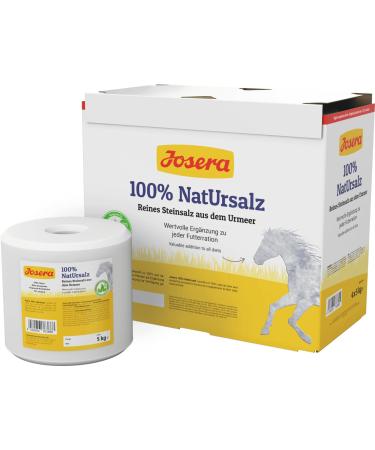 JOSERA 100% Natural Salt (1 x 5 kg) - Urmeer Pure Sea Rock Salt - Precious Supplement to Any Food Ration - Horse Feed - 1 Pack