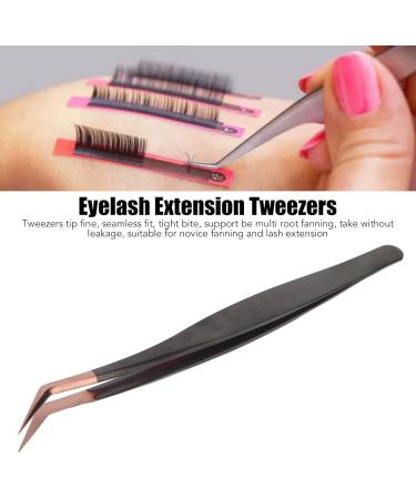 Premium Rose Gold Eyelash Extension Tweezers - Stainless Steel Volume & Individual Precision Tools for Makeup - Buy Online on GoSupps.com