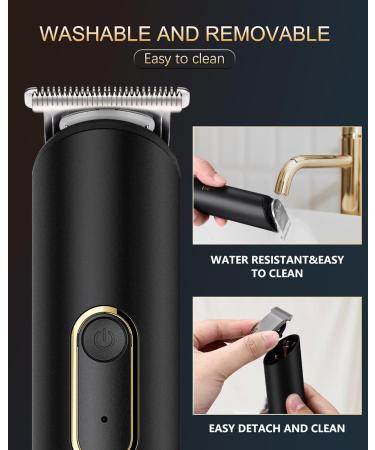 PRITECH Body Trimmer for Men Beard Trimmer for Men Rechargeable Shavers for Men Electric Razor for Men Cordless Hair Clippers Waterproof Body Trimmer with Standing Recharge Dock(Black) - Buy Online on GoSupps.com