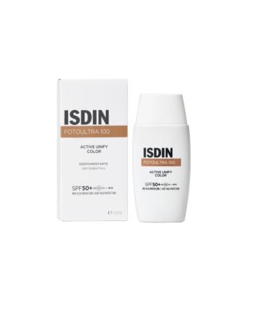 ISDIN FotoUltra 100 Active Unify Fusion Fluid Color SPF50+ (50ml)| Brightens and evens out your skin tone | Helps reduce sun-induced pigmentation disorders