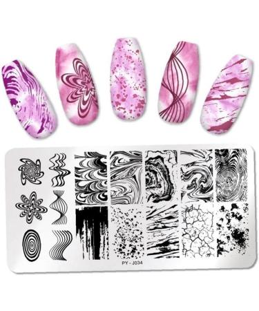 Nail Stamping Plates - Marble Pattern Stainless Steel Nail Art Stencil Tools for Perfect Designs - Buy Online on GoSupps.com