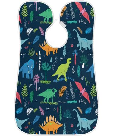 Beard Bib Apron for Men | Waterproof Hair Catcher & Grooming Cape with Colorful Dinosaurs - Perfect for Shaving & Trimming - Buy Online on GoSupps.com