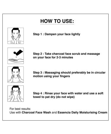 Buy The Man Company Natural Charcoal Face Scrub | Exfoliating & Detox | Anti Acne Blackhead Removal | 3.5 Oz Shipping Worldwide - Buy Online on GoSupps.com