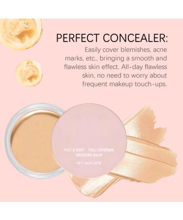 Eye Concealer Balm Full Coverage Makeup Cream Lightweight Brightening Concealer for Face and Body Smooth Finish 10g - Buy Online on GoSupps.com
