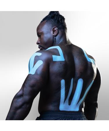 Spidertech Kinesiology Tape for Lower Back Pain Relief - Professional Pre-Cut Cotton - 4 Pack - Ideal for Athletes & Sports Therapists - Buy Online on GoSupps.com