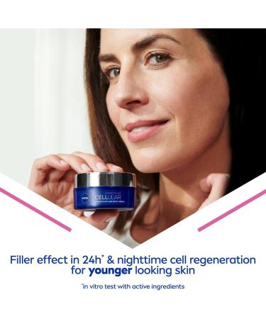 NIVEA Hyaluron Cellular Filler Anti-Age Night Cream (50ml) with Hyaluronic Acid and Magnolia Extract - Anti Wrinkle Night Face Cream for Women - Buy Online on GoSupps.com