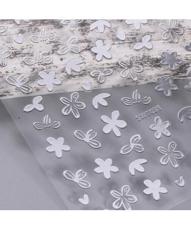 3D Metallic Flower Leaf Nail Art Stickers - Mirror Silver & Rose Gold Floral Decals for Stunning Nail Art - Buy Online on GoSupps.com