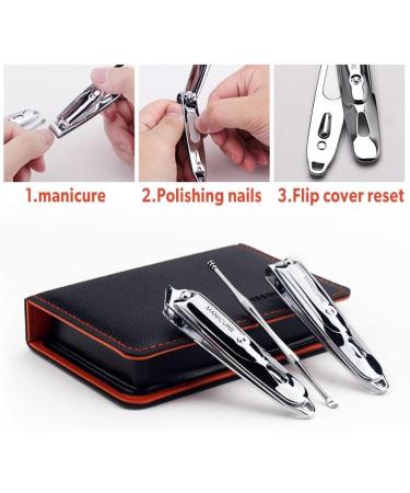 Nail Clipper Set Premium Stainless Steel Fingernail and Toenail Clipper Cutters Sharp Effortless Nail Clippers Set for Men & Women - Buy Online on GoSupps.com