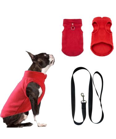 Dog coat dog sweater Chihuahua clothing dog sweater for small dogs dog coat for small dogs dog coat with harness winter coat for small dogs indoor and outdoor use (red M) red M