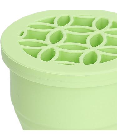 Makeup Brush Cleaning Bowl Multifunctional Space Saving Palm Size Folding 2 in 1 Makeup Brush Scrubber with Brush Drying Rack for Home (Green) - Buy Online on GoSupps.com
