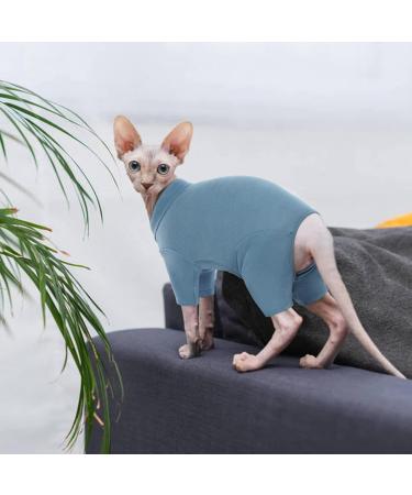 Shop Hjyokuso Sphynx Cat Clothing - Breathable & Soft Sweaters for Sphynx Cornish Rex & Devon Rex | Warm Catwear in XXL Blue - Buy Online on GoSupps.com