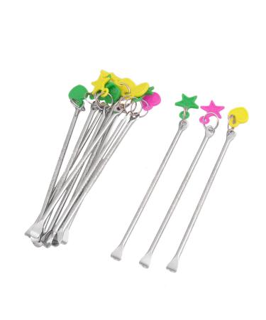 Qtqgoitem 12 Pcs Heart Star Decor Metal Ear Wax Remover Cleaner Earpick 2.7 (Model: c7b BEF 79f adf ca3)