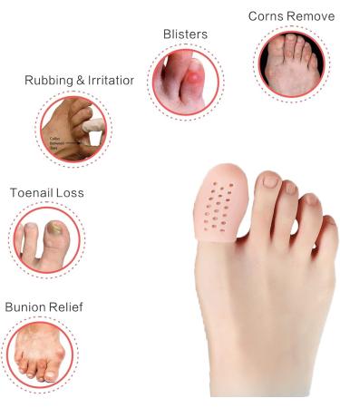 Big Toe Protectors - Breathable Gel Toe Caps Silicone (10 Pack) for Pain Relief & Comfort | Ideal for Corns & Blisters - International Shipping - Buy Online on GoSupps.com