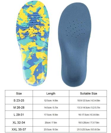 Orthopedic Insoles for Children - Supportive Eva Inserts for High Foot Vaults | Plush XL Blue Soles - Buy Online on GoSupps.com