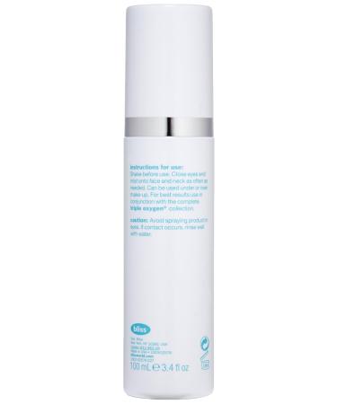 Bliss Triple Oxygen Radiance Restoring Mist - Hydrating Facial Mist with Hyaluronic Acid Licorice & Ginseng for Glowing Skin - 3.4 oz | Shop Internationally - Buy Online on GoSupps.com