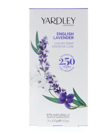 Buy English Lavender Luxury Soaps by Yardley of London | International Shipping Available - Buy Online on GoSupps.com