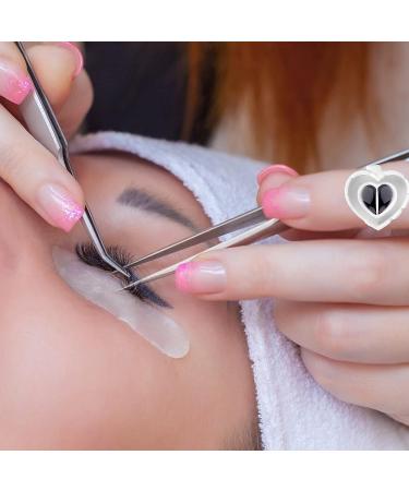 Fawyteng 100pcs Disposable Glue Rings - Lovely Heart Shape Cups for Eyelash Extensions (White) - Buy Online on GoSupps.com