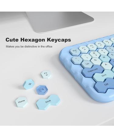 MOFII Colorful Computer Wireless Keyboard and Mouse - Mini Blue - Buy Online on GoSupps.com