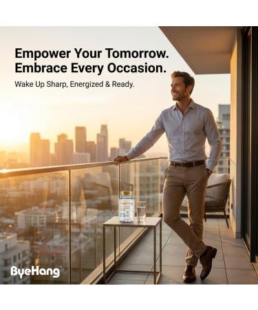 ByeHang After Alcohol Vitamin with DHM, Cysteine, Milk Thistle, B Vitamins, Prickly Pear and Ginger - Pharmacist Formulated (13 Doses) - Buy Online on GoSupps.com