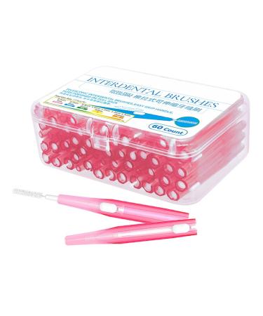 60 pieces of hygiene push-pull interfall brush for adults toothpicks toothpicks dental floss travel for gums individually in