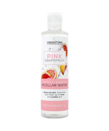 Creightons Pink Grapefruit Gently Cleansing Micellar Water (250ml) - Draws out dirt impurities and make-up to tone and soothe skin Dermatologically tested. 250 ml (Pack of 1)