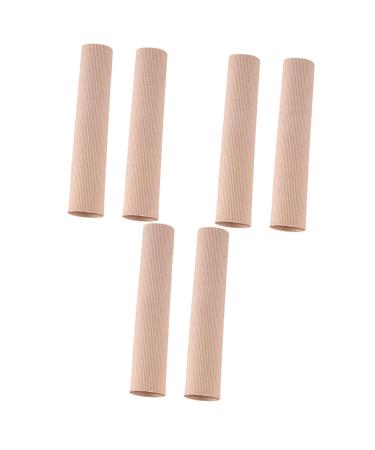 Healifty 6 Pcs Toe Cover Mens Gel Silicone Toe Sleeves Elastic Wrap Bandages Cuttable Toe Tubes Reusable Toe Sleeves Finger Sleeves for Sebs Beige Anti-Friction Finger Sleeves Finger Cover