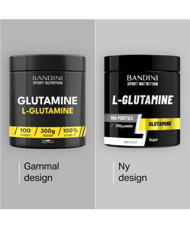 Bandini Pure LGlutamine Powder Amino Acid useful for intense training and for muscle mass and strength 100 Vegan Glutamine POWDER Gym and Training 300g Packaging - Buy Online on GoSupps.com