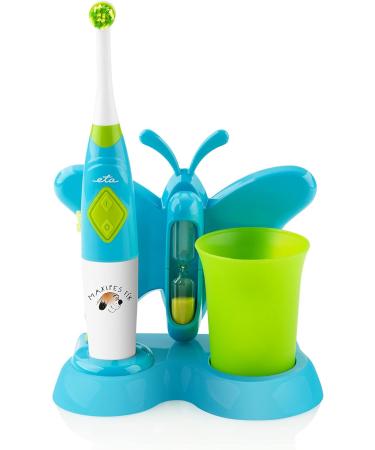 ETA Zubnicka Children's Battery Toothbrush - Rotating Brush Head Butterfly Design 4500 Vibrations/Min - Blue | International Shipping - Buy Online on GoSupps.com