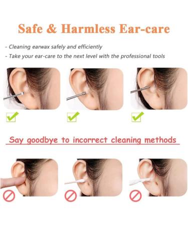 Mesee Stainless Steel Ear Wax Remover Set - Professional Ear Hygiene Care Kit for Adults - Buy Online on GoSupps.com