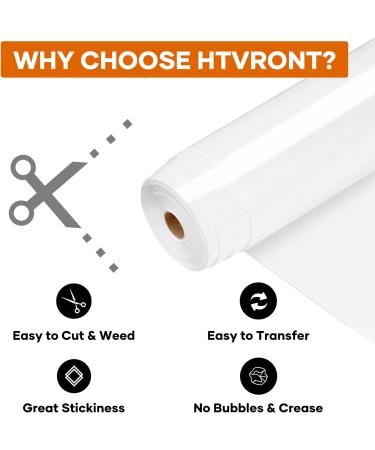 HTVRONT White Heat Transfer Vinyl Roll - 12 x 100ft - Easy to Cut & Weed for DIY Shirts - Cricut & Cameo Compatible - Buy Online on GoSupps.com