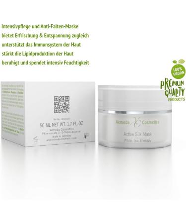  Xemeda Cosmetics Face mask and night treatment Intensive care with natural oils white tea and silk proteins Natural cosmetic 50 ml Made in Germany - Buy Online on GoSupps.com