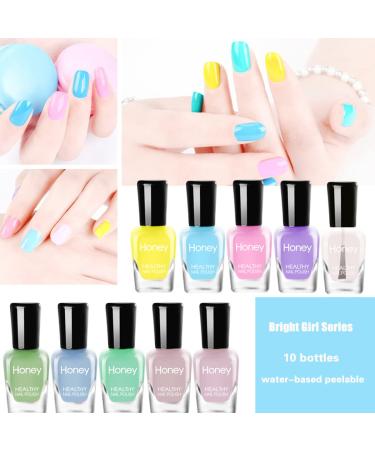 Non Toxic Easy Peel Off & Fast Dry Nail Polish Set- 20 Eco Friendly Water Based Colors for Women & Teens - Buy Online on GoSupps.com