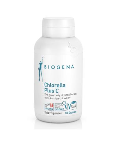 BIOGENA WISSEN SCHAFFT GESUNDHEIT Chlorella Plus C  Green Alga Supporting Detox**  Capsules with 900 mg Organic Chlorella Vulgaris Powder - Non-GMO Supplement
