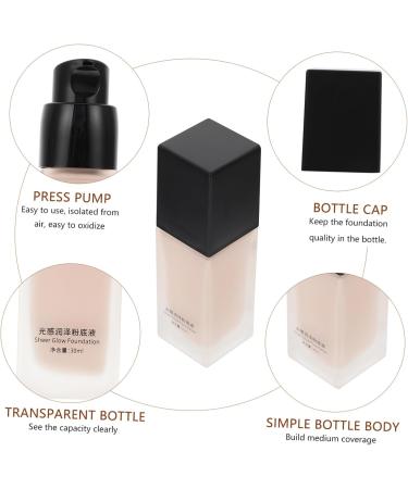SKISUNO Liquid Foundation Concealer Liquid Moisturizing Foundation Concealer Foundation Makeup Glass Black - Buy Online on GoSupps.com