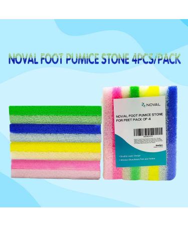 NOVAL 4-in-1 Foot Pumice Stone Set - Callus Remover & Exfoliator Tool for Pedicure (Pack of 4) - Buy Online on GoSupps.com
