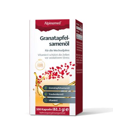 Alpinamed pomegranate oil: the nutrient cure for women in menopause.Anti-aging tip with rich pomegranate oil and vitamin E spa pack for 100 days.
