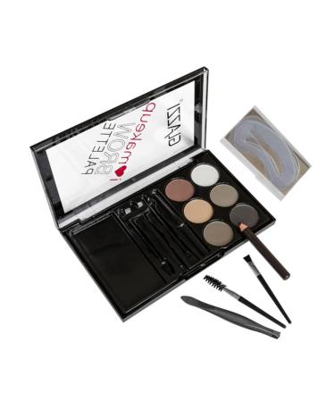 DRESSOOS 1 Set Eyebrow Powder Set Eyebrows Shadow Powder Girl Eyebrow Shaping Mold Tool Abs