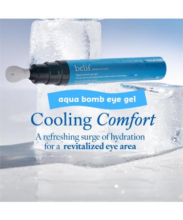belif Aqua Bomb Cooling Eye Gel - Caffeine & Hyaluronic Acid for Puffiness & Hydration Niacinamide & Vitamin C for Dark Circles Adenosine & Collagen for Plumping & Firming Korean Skin Care - Buy Online on GoSupps.com