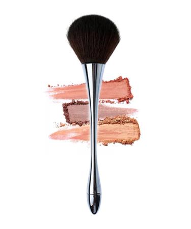 Large fluffy Nail Art Dust Brush Foundation Makeup Brush big Powder Brush face Blush Brush for Daily Makeup (silver)