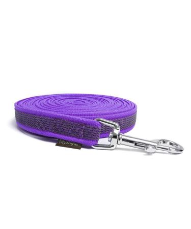 Mystique Rubberized towline 20mm with hand loop standard carabiner purple 20m 20m purple
