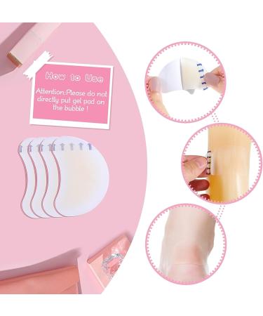 32-Piece Gel Blister Cushions & Guard Pads Set | Waterproof Hydrocolloid Bandages for Feet | Adhesive Gel Patches for Blister Relief on Fingers, Toes, Forefoot & Heel - Buy Online on GoSupps.com
