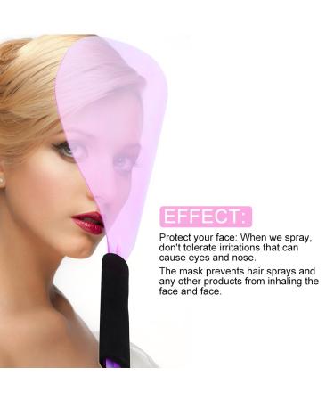Dioche Plastic Hairspray Mask Clear Face Protector Mask with Sponge Handle Reusable Hairspray Face for Hair Salon Hairdressing Makeup () - Buy Online on GoSupps.com